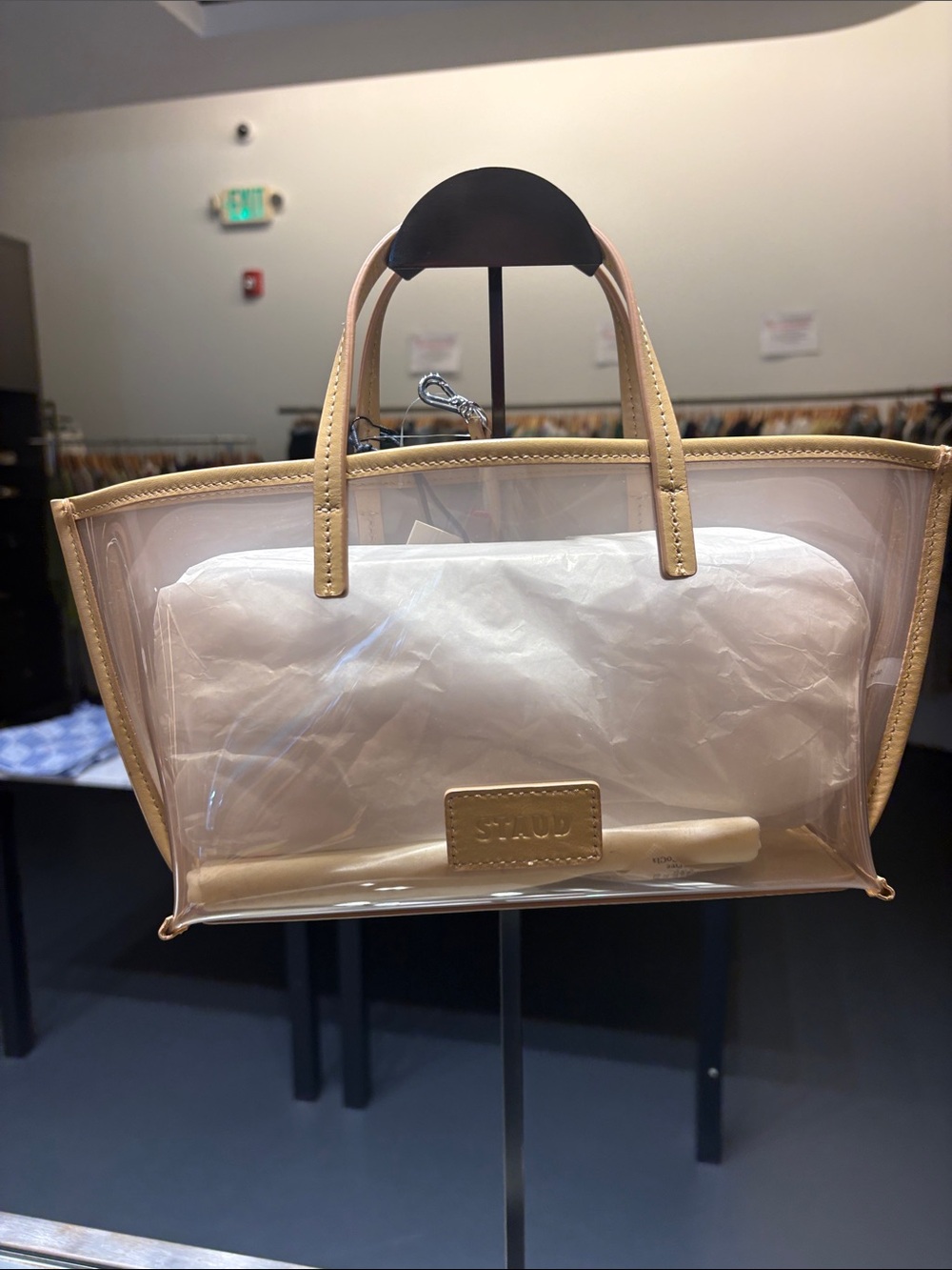 Staud Christos Mini Tote Camel NWT with pouch and dust cover